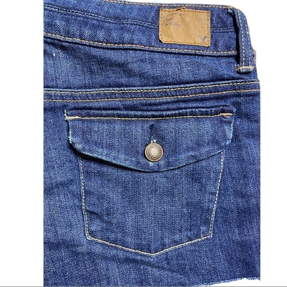 American Eagle Shorts Midi 3068 LOW-RISE BLUE SIZE 2 - Picture 3 of 8